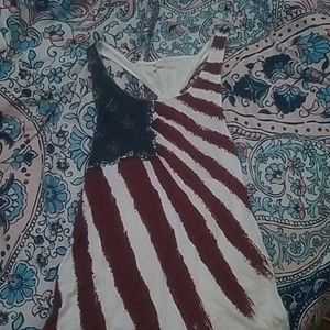 American flag tank top